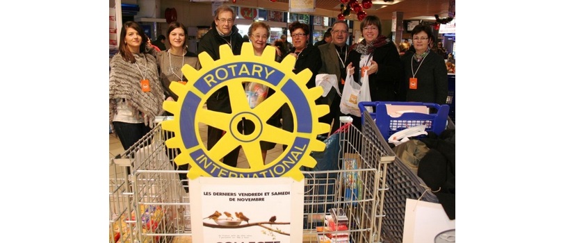 Les Rotariens au premier rang pour la Banque Alimentaire