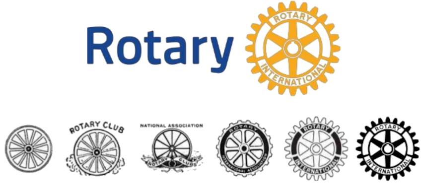Evolution du logo du Rotary international