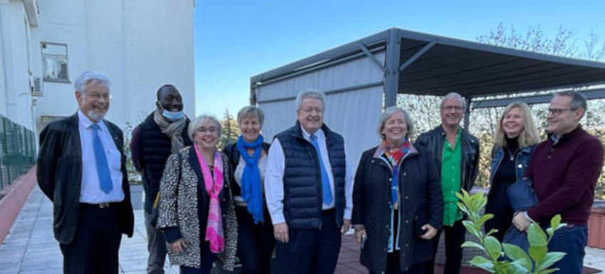 Francis Jacob, Mark Maloney et son épouse, Christine Hubert et des membres du RC Toul Régina