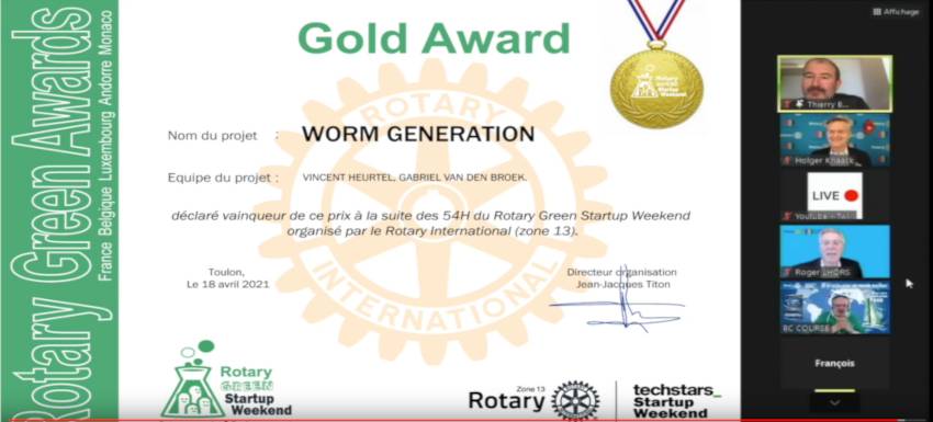 Deux jeunes Lorrains lauréats au Rotary green startup week-end